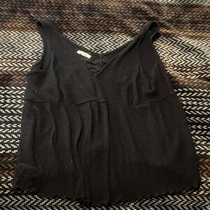 Maurices Black Ribbed Tank Top